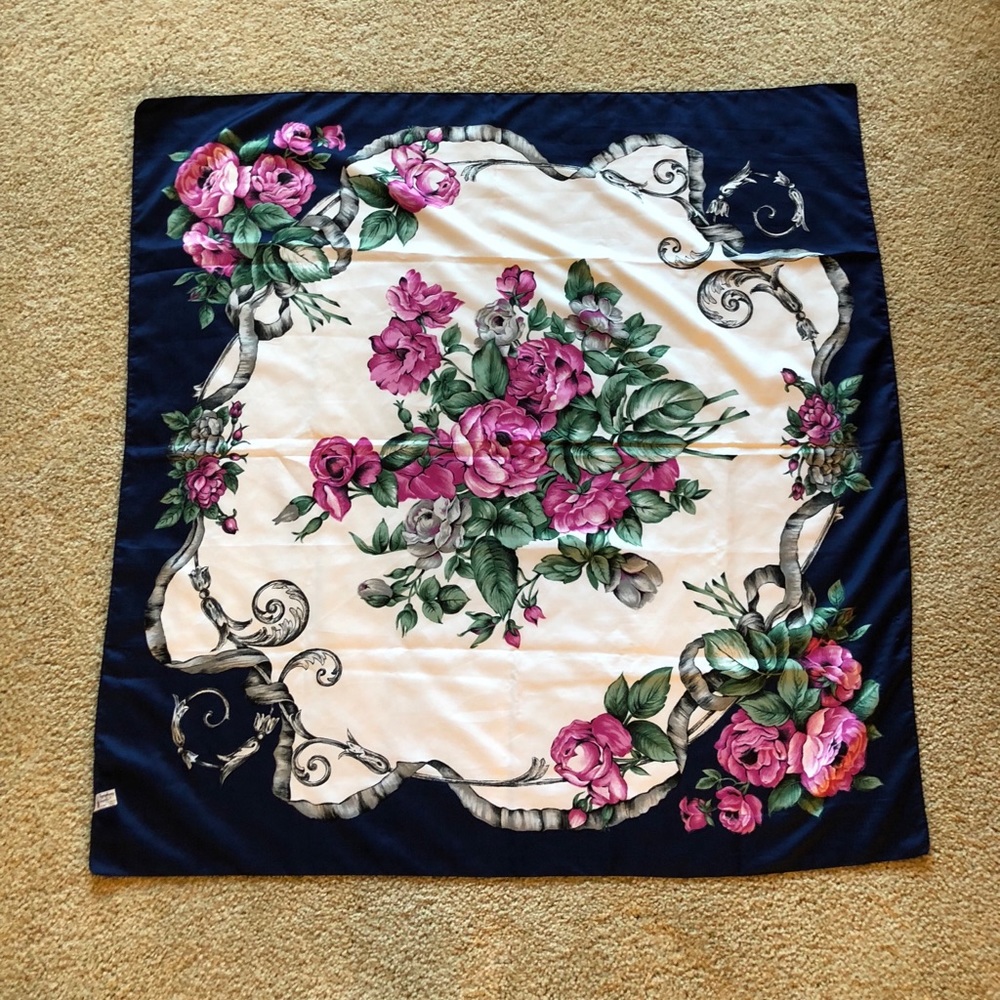 Vintage Floral Symphony Scarf